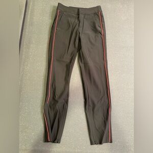 Athleta Black Pants with Red Stripe